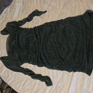 3X SHEIN Sparkly Green Dress